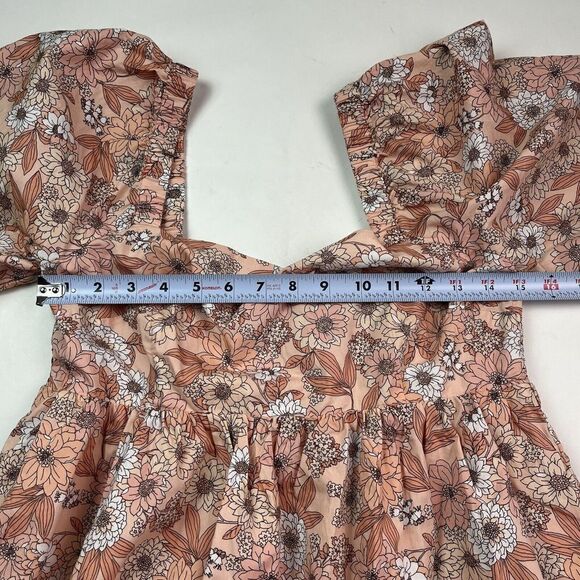 J Crew Babydoll mini Dress Ditzy Floral Puff Sleeve Cottagecore Prairie Peasant - Picture 8 of 16